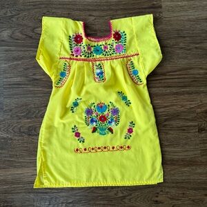 Embroidered girl’s Mexican dress